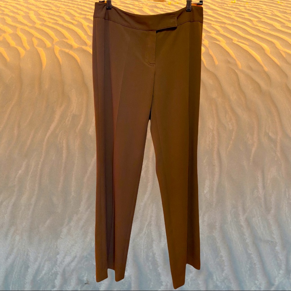 Trousers Etc size 6 brown dress pant no pockets.